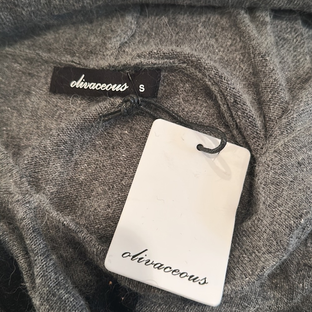 Grey Drawstring Knit Hooded Pullover - Picture 7 of 8
